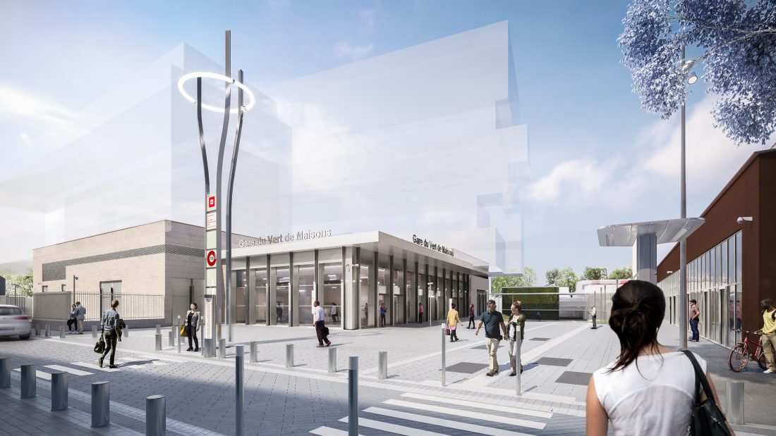Gare Souterraine Le Vert de Maisons Ligne 15 avec RER D CASSO & Associés Gare Souterraine Le Vert de Maisons Ligne 15 avec RER D CASSO & Associés